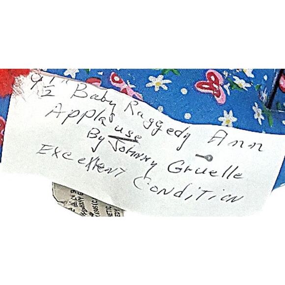 9 1/2" Vintage Crawling Baby Raggedy Ann By Johnny Gruelle For Applause EUC#1248 - Picture 11 of 11